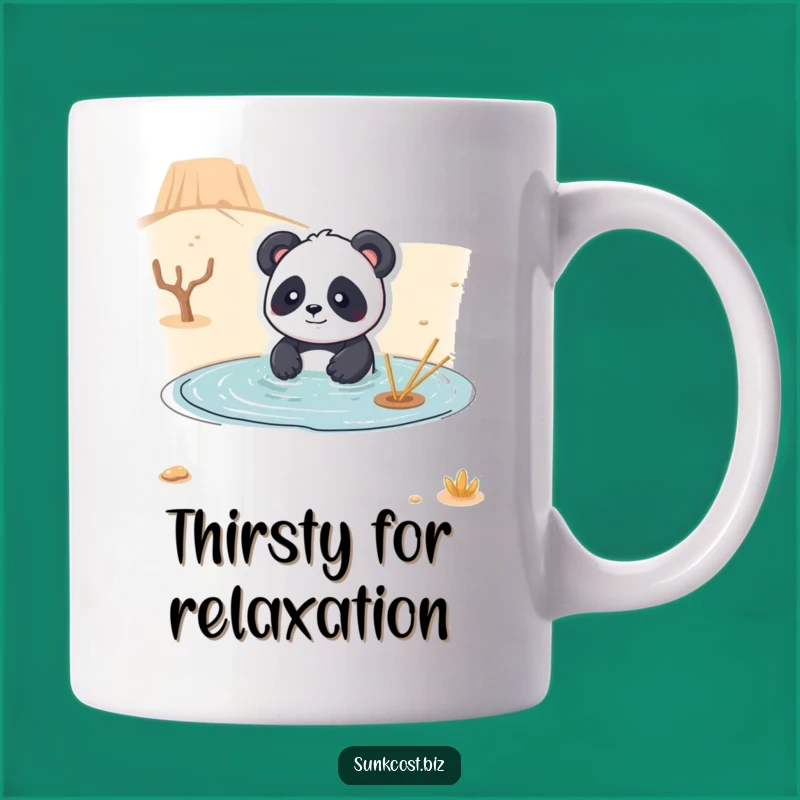 Funny Panda Desert Swim Mug: Hilarious Absurdity, Perfect Gag Gift!