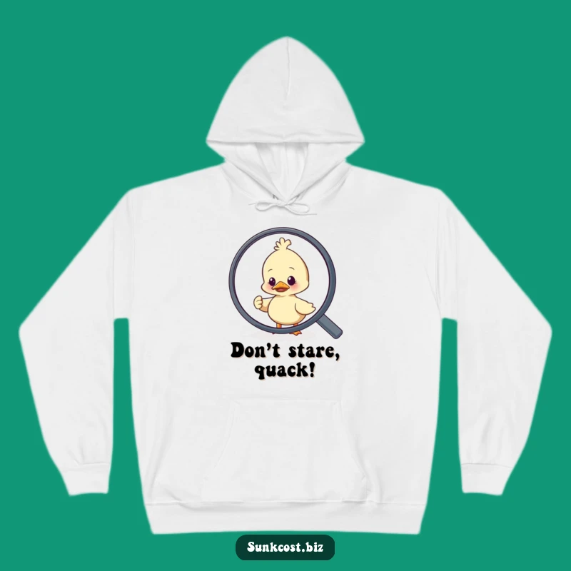 Funny Duck Magnifying Glass Hoodie - Cozy and Hilarious Winter Wear