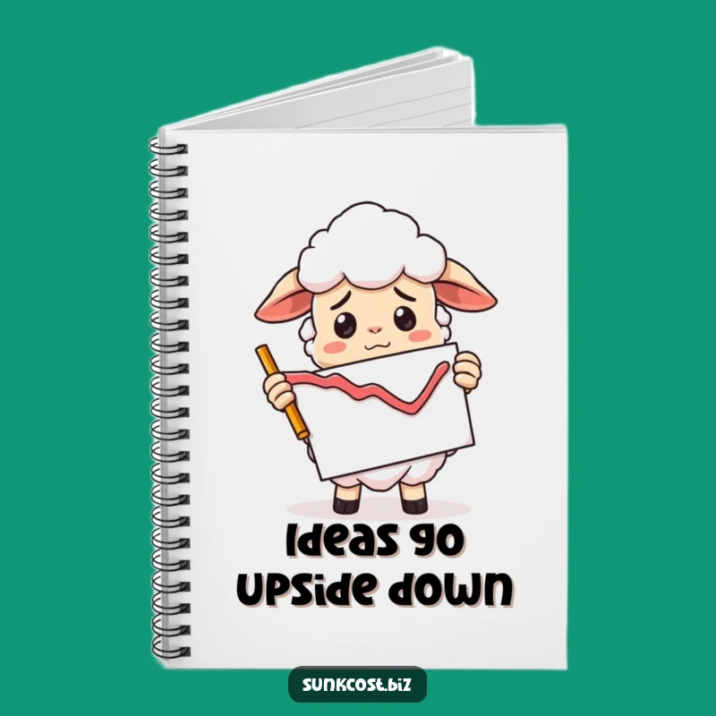 Funny Confused Sheep Notebook: Bad Graph Notes, Market Humor Journal Gift