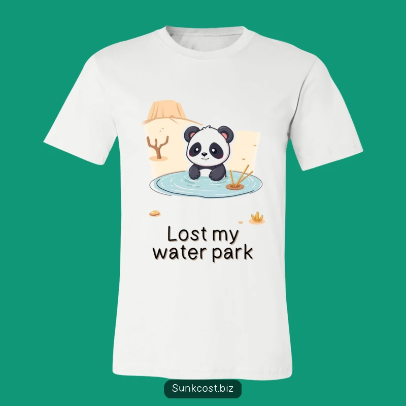 Funny Panda Desert Swim T-Shirt: Quirky & Comical Tee, Awesome Funny Gift!